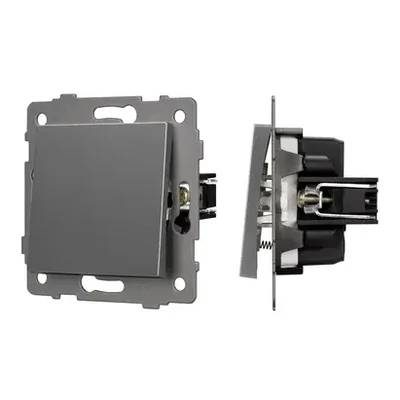 Механизм выключателя одноклавишный самовозвратный SWT-MKR1-PL-GR-V (250V, 10A) (Arlight, -)