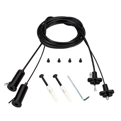 Подвес токопроводящий ARL-2x2m Set BLACK (Pad 15x2mm, 2x20AWG) (Arlight, провод 2x0.5) 041948 041948