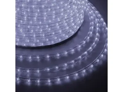 Дюралайт LED, эффект мерцания (2W) - белый Эконом 24 LED/м , бухта 100м