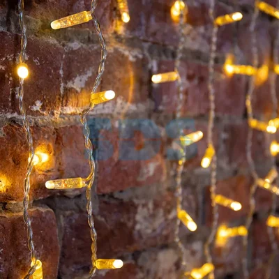 Гирлянда Светодиодный Дождь 2х1,5м, эффект мерцания, Прозрачный провод, 230 В, диоды ТЕПЛЫЙ БЕЛЫЙ, 360 LED