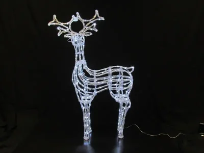 LED-XM(IB)-RA018-24V-48"-W Олень каркасный обвит акрилом 122*80*40
