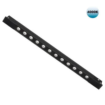 359433 SHINO NT24 000 черный Трековый светильник для низковольт. шинопровода арт. 135179-135180 IP20 LED 12W 48V 4000K 580Лм FLUM