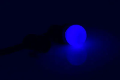 Лампа для белт-лайт LED G45 0.5W 220-240V Blue E27 (ДИММИРУЕМАЯ) синяя новый завод