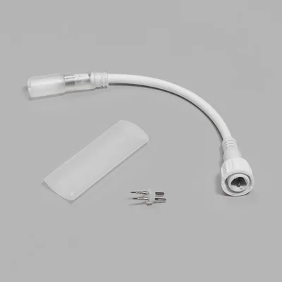 Переходник (адаптер) INOXHUB Нить-Дюралайт, 2-pin папа, БЕЛЫЙ провод