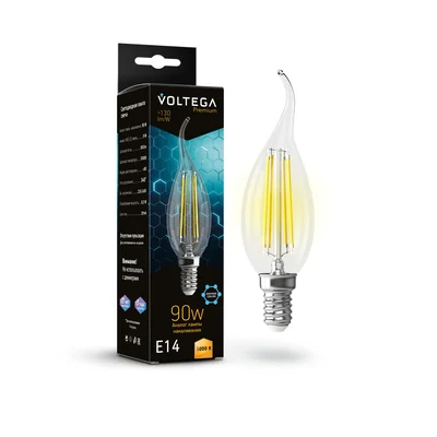 Светодиодная лампа Crystal Graphene Candle wind 9W 3000K E14 340°