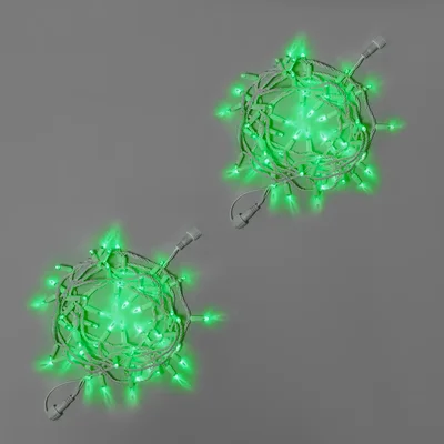 Светодиодная гирлянда INOXHUB Нить 10м, 100 LED, соединяемая, 220В, IP65, белый резиновый провод 3.3мм, ЗЕЛЕНЫЙ