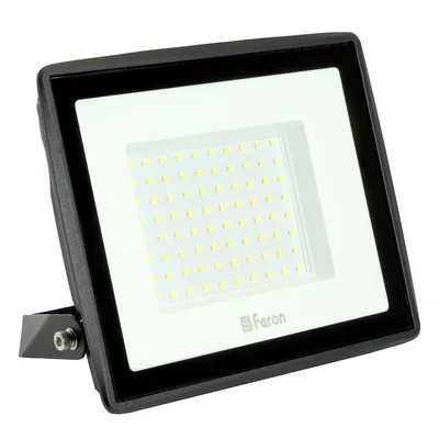 Прожектор светодиодный 2835 SMD 100W 6400K IP65 AC230V/50Hz, черный, LL-922