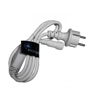 Блок питания универсальный для статичных и флэш изделий Rich LED. 220 В, 2А, провод белый, без вилки.