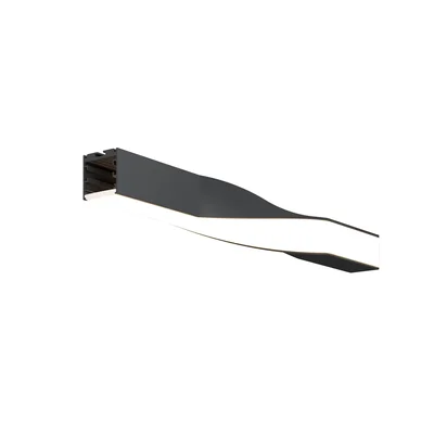 Радиусный профиль 35x35 Twist левый черный, ALM-3535R-B-TL-90°-0.4M