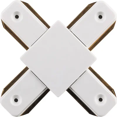 Коннектор Х-образный для шинопровода, белый, LD1002 для CAB1003 и CAB1005