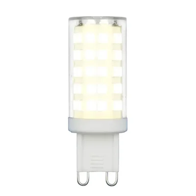 Лампа светодиодная Uniel G9 9W 3000K прозрачная LED-JCD-9W/3000K/G9/CL GLZ09TR UL-00006488