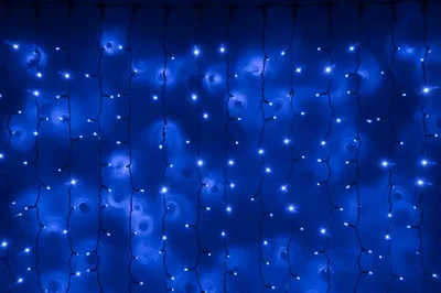 LED- PLS-1920-240V-2*1,5М-B/BL-F (синие светодиоды/черный пр) Flash