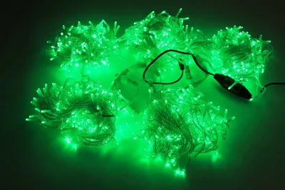 Светодиодный спайдер LED-PLS-200*5-20M*5-24V-G/C-F(G) (20) 5 нит., зеленый c F(G) на прозр. пров. с 230V/24V/80W трансф