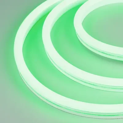 Лента герметичная WAVE-SIDE-A120-12x25mm 230V Green (12 W/m, IP67, 50m, wire x2) (Arlight, Грибовидная форма)