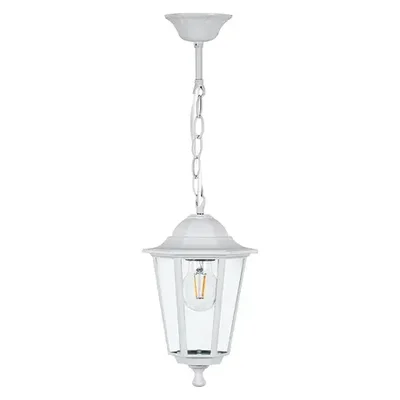 Светильник садово-парковый, 60W 230V E27 белый, 6105/PL6105 (на цепочке 500мм)