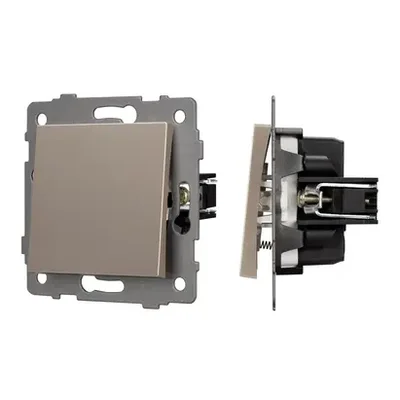 Механизм выключателя одноклавишный самовозвратный SWT-MKR1-PL-GD-V (250V, 10A) (Arlight, -)