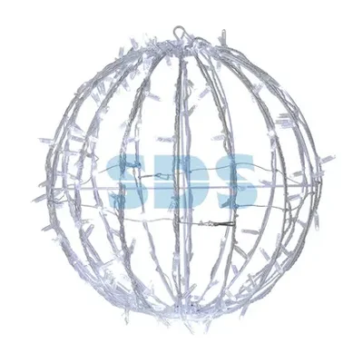 Шар светодиодный 230V, диаметр 30 см, 120 светодиодов, эффект мерцания, цвет белый NEON-NIGHT