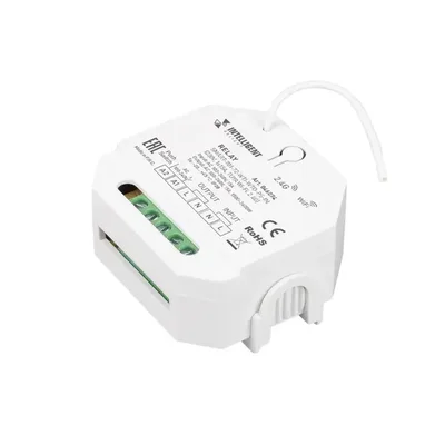 INTELLIGENT ARLIGHT Релейный модуль SMART-701-72-WTI-WTO-PS-IN (230V, 1x15A, TUYA Wi-Fi, 2.4G) (IARL, IP20 Пластик, 5 лет)
