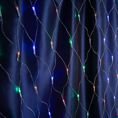 Гирлянда - сеть 230V 160 LED 1,5х1,5м, мульти, IP 20, шнур 1,5м , CL70