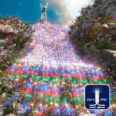 Светодиодный занавес, 74 Ватт, IP54, 200x900, провод Белый, RL-C2*9F-CW/M