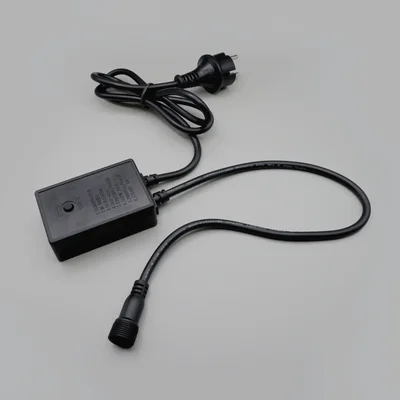 Блок питания с контроллером для гирлянд 5-pin INOXHUB, 220В, 1.5м, ЧЕРНЫЙ провод