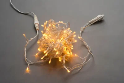 LED-PLS-100-10M-240V-Y/C, желтая / прозрачный провод 20, IP-54, соединяемая