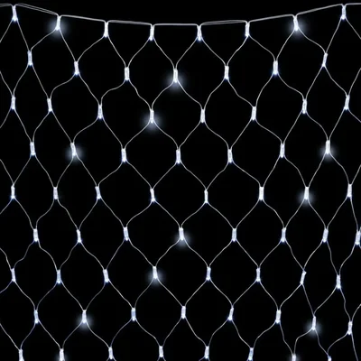 Светодиодная Сеть с Колпачком 2 x 3 м Белая 220В, 384 LED, Провод Прозрачный ПВХ, IP65