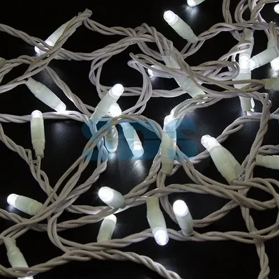 Гирлянда Нить 10м, постоянное свечение, белый ПВХ, 230В, цвет: Белый