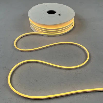 Односторонний Гибкий Неон 6х12мм Тепло-Белый 12В, IP65