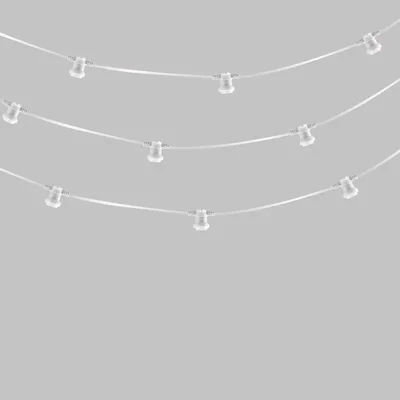 Гирлянда Белт-Лайт 2 жилы, 50м, шаг 40см, 125 патронов E27, IP65, белый круглый провод NEON-NIGHT