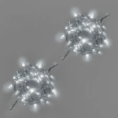 Светодиодная гирлянда INOXHUB Нить 10м, 100 LED, соединяемая, с мерцанием, 220В, IP65, прозрачный провод, БЕЛАЯ