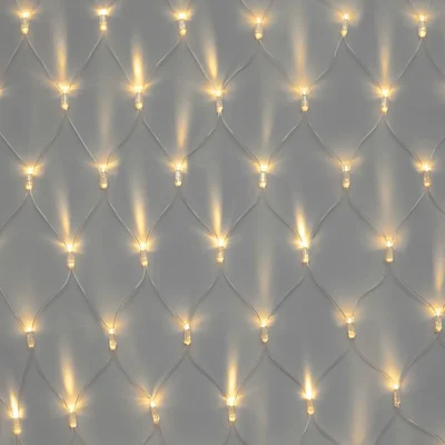 Гирлянда Сетка INOXHUB 2х3м, 388 LED, 220В, IP65, соединяемая, прозрачный провод, ТЁПЛАЯ БЕЛАЯ