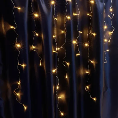 Гирлянда - бахрома 230V 200 LED 2700K, статичная, длина 4,5м, высота 0,8м P44, сетевой шнур 3м в комплекте, CL22