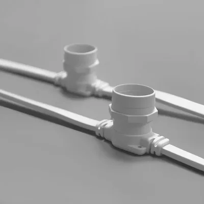 Белт-Лайт INOXHUB, шаг 20см, БЕЛЫЙ, двухжильный шлейф, 250 резиновых патронов с латунными контактами, цоколь E27, бухта 50м