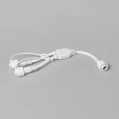 Разветвитель универсальный для гирлянд 2-pin INOXHUB, 1-2, БЕЛЫЙ провод