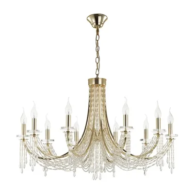 5063/10 CLASSIC ODL24 647 золото/прозрачный/металл/хрусталь Люстра E14 10х40W CAPEL