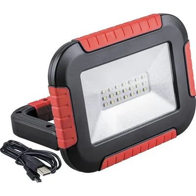 Аккумуляторный светодиодный прожектор-фонарь 10W, 6400K, 21*SMD2835, IP44, TL911