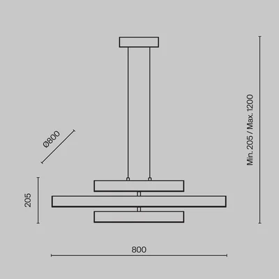 Подвесной светильник Origami 4000K 48Вт, MOD163PL-L38B4K