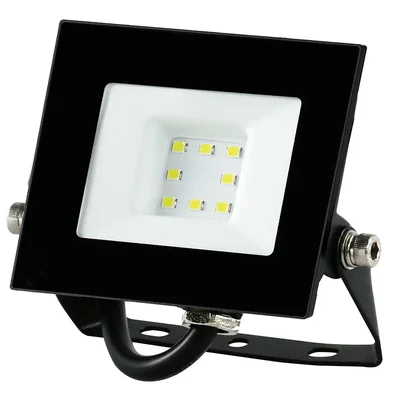 Прожектор светодиодный 2835 SMD 10W 6400K IP65 AC220V/50Hz, черный, LL-918