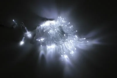 LED-PLS-100-10M-240V-W/C-W/O, белая/прозр. провод, соединяемая (без силового шнура) С КОЛПАЧКОМ