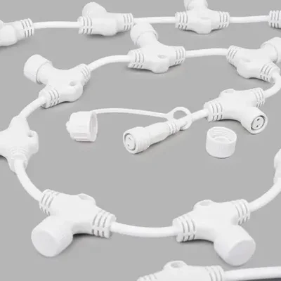 Шина, 2 pin, Т-коннектор, 2м, БЕЛЫЙ провод