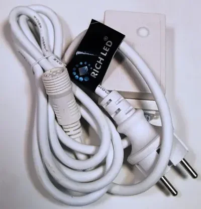 Блок питания Rich LED 1.5 м с КОНТРОЛЛЕРОМ для сеток. Можно подключить до 5 сеток, белый провод. RL-Cn4-N-220-W