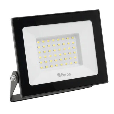 Прожектор светодиодный 2835 SMD 50W 4000K IP65 AC230V/50Hz, черный, LL-921