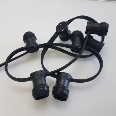 2BLR-E27-100M-240V,Белт-лайт 2-х пр. влагозащищ. черный - Куски