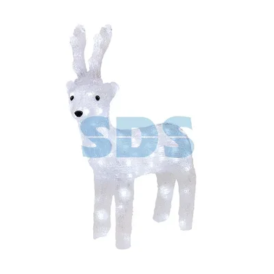 Акриловая светодиодная фигура "Северный олень" 45 см, 100 светодиодов, IP65, понижающий трансформатор в комплекте, NEON-NIGHT