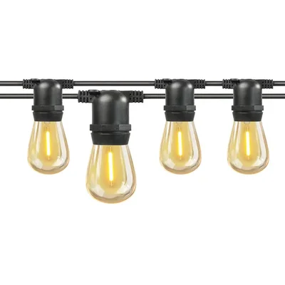 Гирлянда Белт Лайт Gen-Beltlight-20M-50E27-IP65 Black (Шаг 40См/16а/2*1,5mm +1,5m шнур)