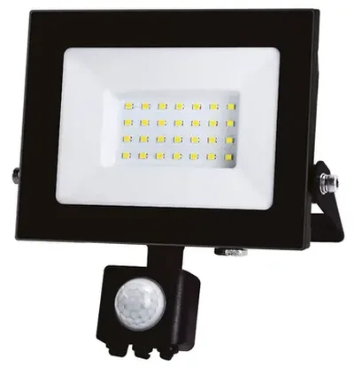 Прожектор светодиодный с датчиком движения 30W 6400K 175-265V черный IP44, LL-907
