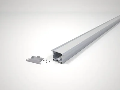 Встраиваемый профильный линейный светильник 50х32 с выносным БП, RVE300101