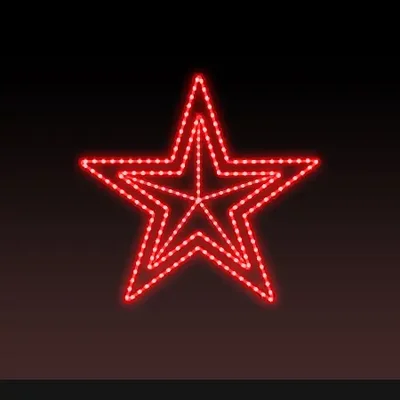 Светодиодная консоль на металлокаркасе ко Дню победы тип 9-11, 220 В, RL-KN-9-11-R (Красный)