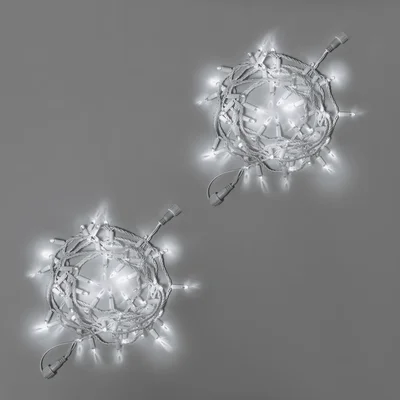 Светодиодная гирлянда INOXHUB Нить 10м, 100 LED, соединяемая, с мерцанием, 220В, IP65, белый резиновый провод 2.3мм, БЕЛАЯ